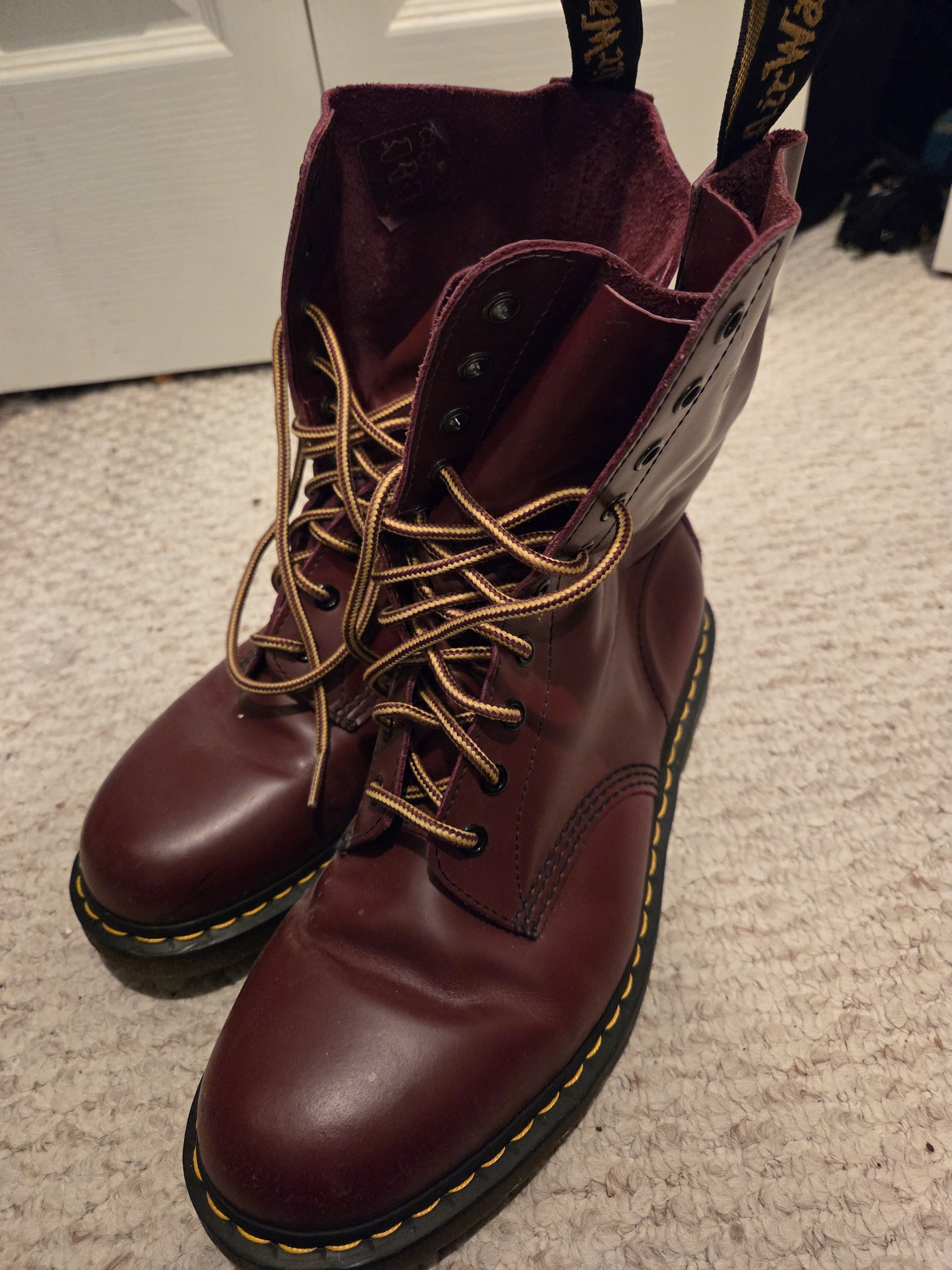 Dr. Martens Women's Oxblood Lace-Up Leather Boots